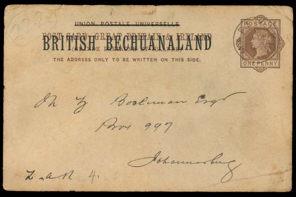 Lot 2249 - british commonwealth bechuanaland -  Antonio Torres Early Spring private treaty sale