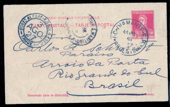 Lot 916 - Argentina stationery - Antonio Torres Early Spring private treaty sale Lot 916 - Argentina stationery - Antonio Torres Early Spring private treaty sale