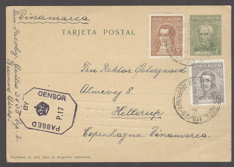 Lot 936 - Argentina stationery - Antonio Torres Early Spring private treaty sale Lot 936 - Argentina stationery - Antonio Torres Early Spring private treaty sale