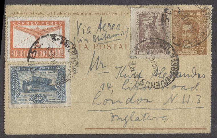 Lot 939 - Argentina stationery - Antonio Torres Early Spring private treaty sale Lot 939 - Argentina stationery - Antonio Torres Early Spring private treaty sale