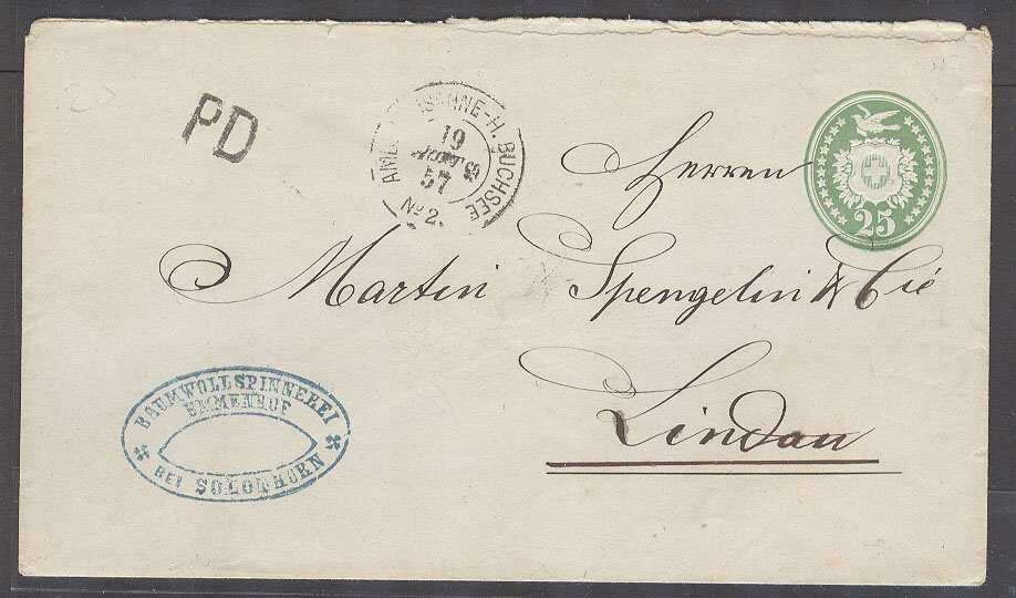 Lot 816 - Switzerland - Antonio Torres Auction #45: Worldwide Spring postal history Lot 816 - Switzerland - Antonio Torres Auction #45: Worldwide Spring postal history
