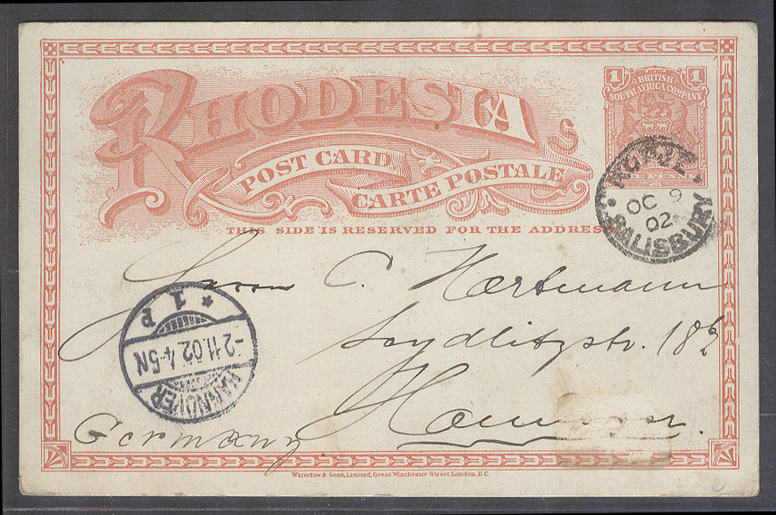 Lot 394 - british commonwealth rhodesia - Antonio Torres Auction #45: Worldwide Spring postal history Lot 394 - british commonwealth rhodesia - Antonio Torres Auction #45: Worldwide Spring postal history