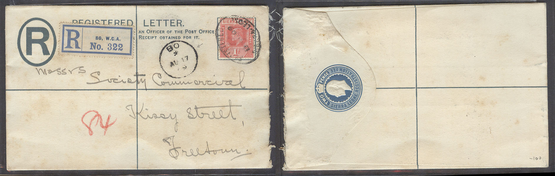 Lot 402 - british commonwealth sierra leone - Antonio Torres Auction #45: Worldwide Spring postal history Lot 402 - british commonwealth sierra leone - Antonio Torres Auction #45: Worldwide Spring postal history