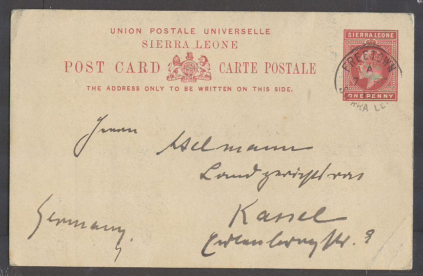 Lot 406 - british commonwealth sierra leone - Antonio Torres Auction #45: Worldwide Spring postal history Lot 406 - british commonwealth sierra leone - Antonio Torres Auction #45: Worldwide Spring postal history