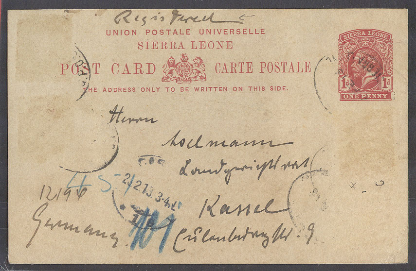 Lot 410 - british commonwealth sierra leone - Antonio Torres Auction #45: Worldwide Spring postal history Lot 410 - british commonwealth sierra leone - Antonio Torres Auction #45: Worldwide Spring postal history