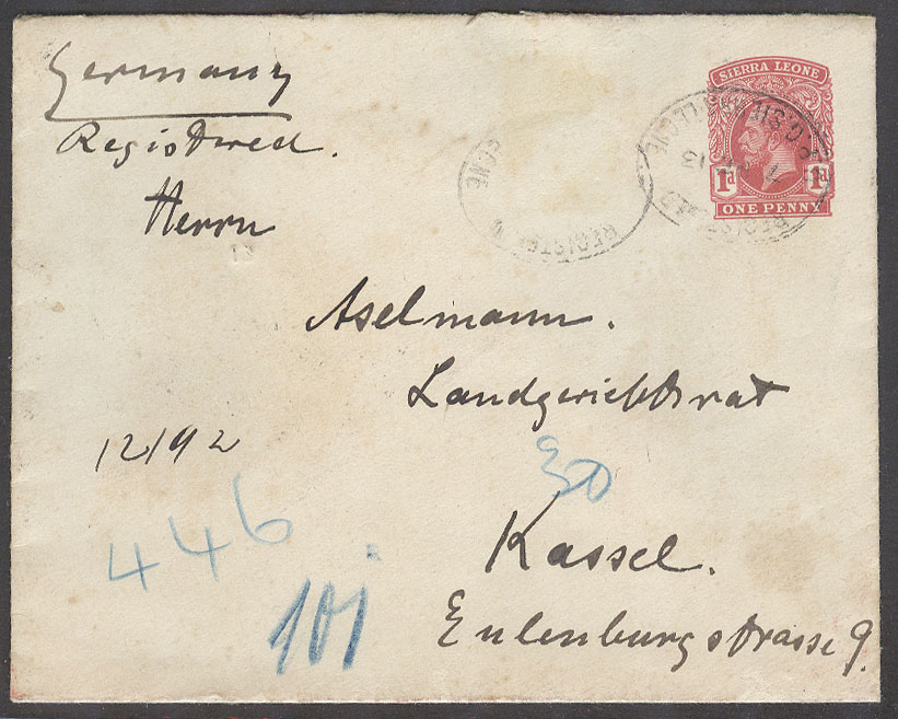 Lot 407 - british commonwealth sierra leone - Antonio Torres Auction #45: Worldwide Spring postal history Lot 407 - british commonwealth sierra leone - Antonio Torres Auction #45: Worldwide Spring postal history
