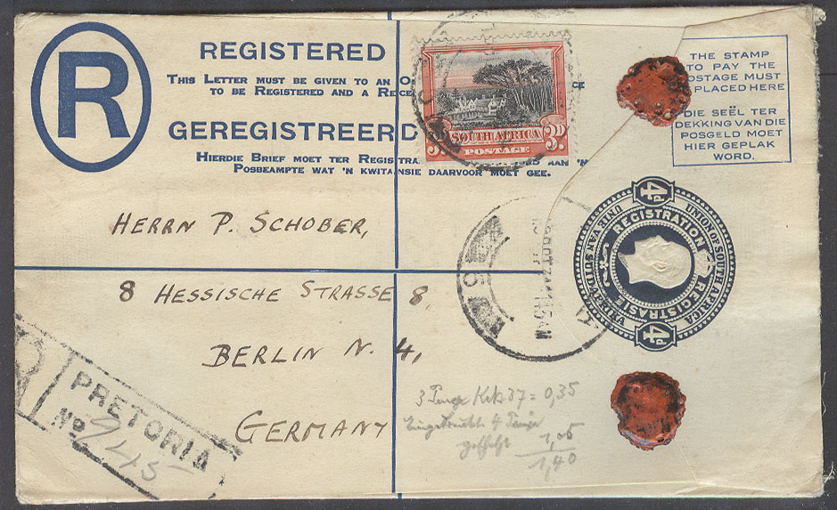 Lot 766 - south africa - Antonio Torres Auction #45: Worldwide Spring postal history Lot 766 - south africa - Antonio Torres Auction #45: Worldwide Spring postal history