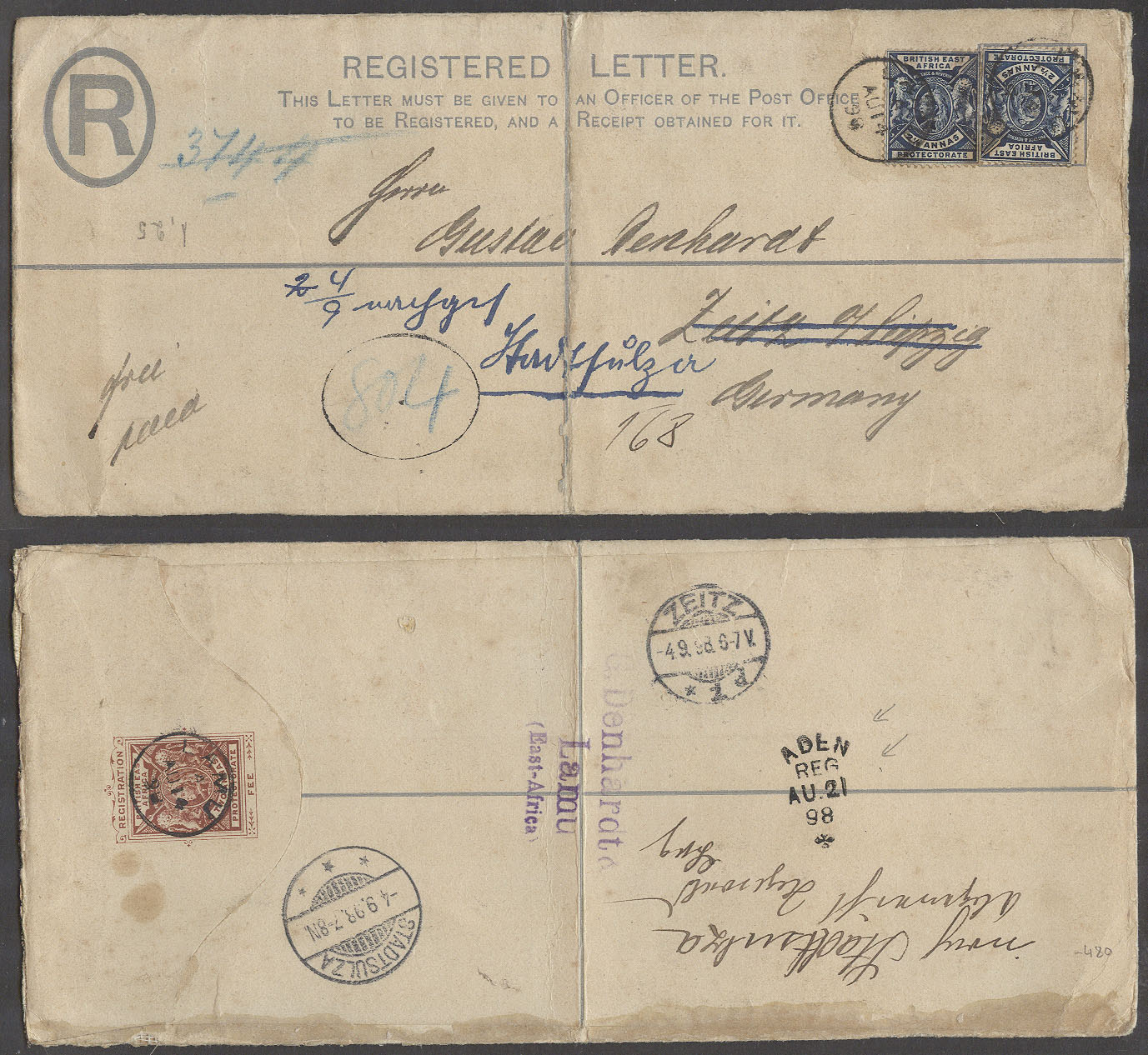 Lot 355 - british commonwealth east africa -  Antonio Torres Auction #45: Worldwide Spring postal history