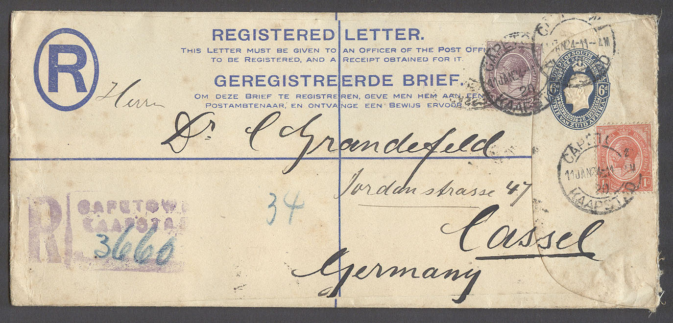 Lot 755 - south africa - Antonio Torres Auction #45: Worldwide Spring postal history Lot 755 - south africa - Antonio Torres Auction #45: Worldwide Spring postal history