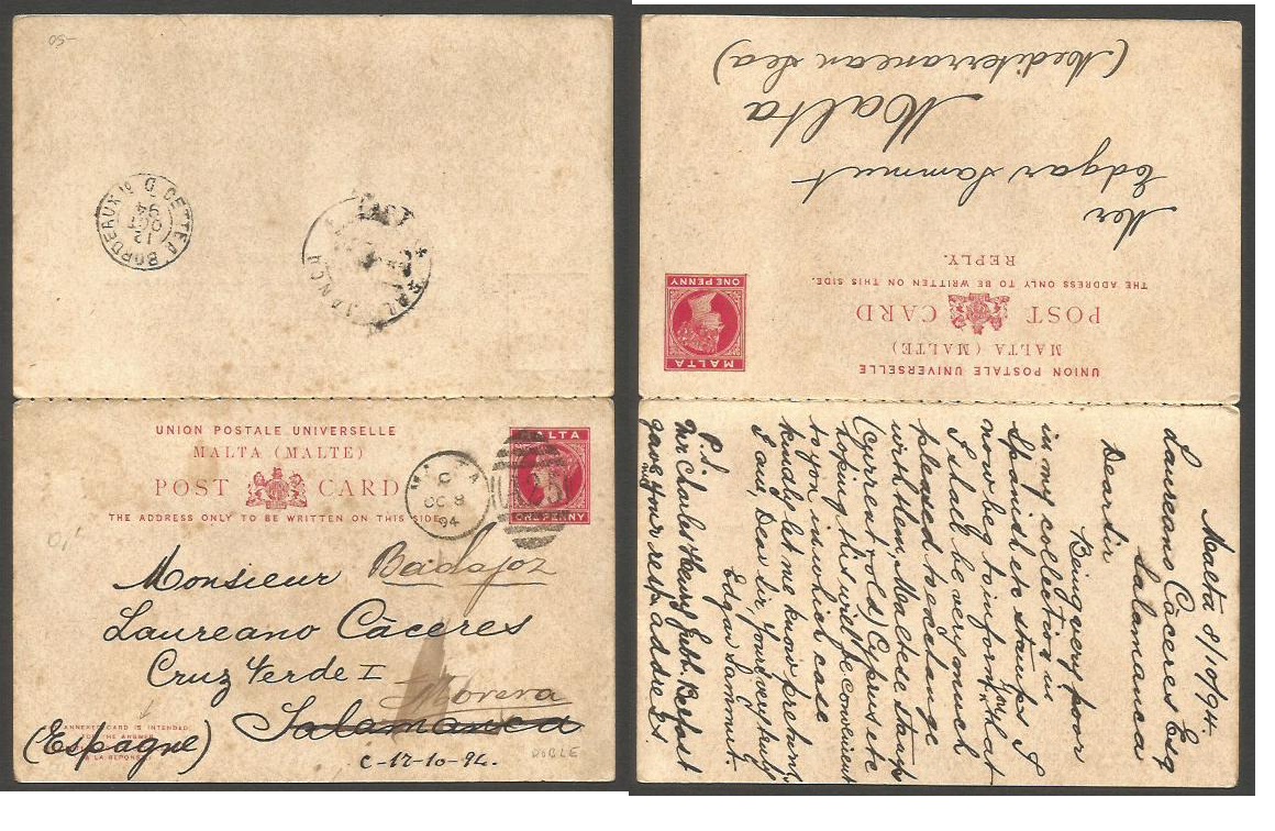 Lot 377 - british commonwealth Malta - Antonio Torres Auction #45: Worldwide Spring postal history Lot 377 - british commonwealth Malta - Antonio Torres Auction #45: Worldwide Spring postal history
