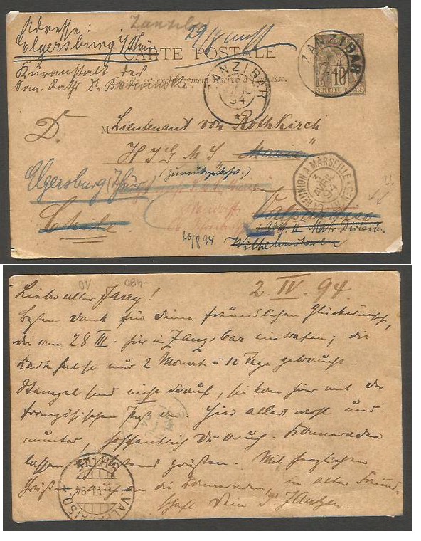 Lot 427 - british commonwealth zanzibar - Antonio Torres Auction #45: Worldwide Spring postal history Lot 427 - british commonwealth zanzibar - Antonio Torres Auction #45: Worldwide Spring postal history
