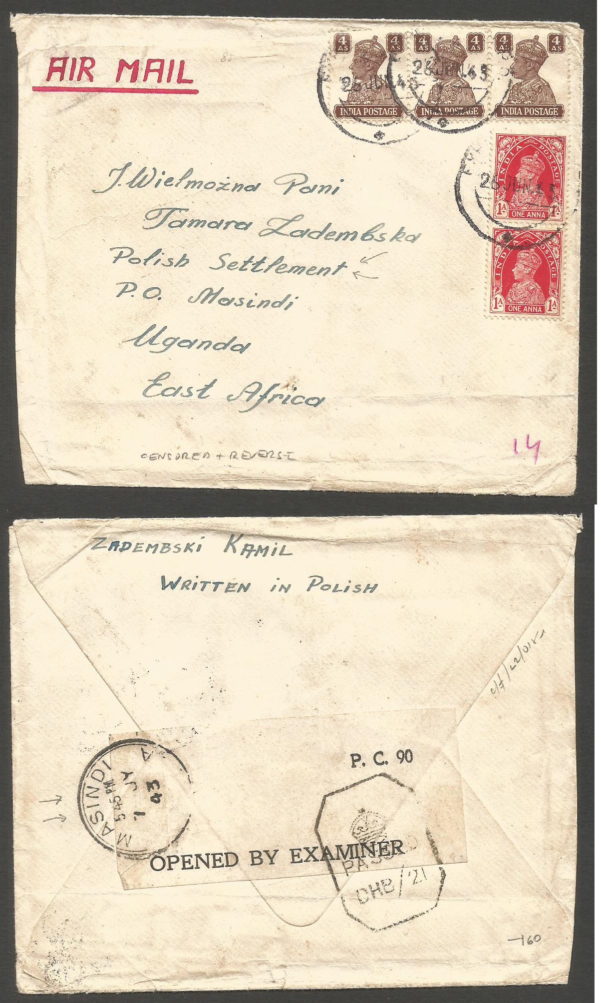 Lot 493 - india - Antonio Torres Auction #45: Worldwide Spring postal history Lot 493 - india - Antonio Torres Auction #45: Worldwide Spring postal history