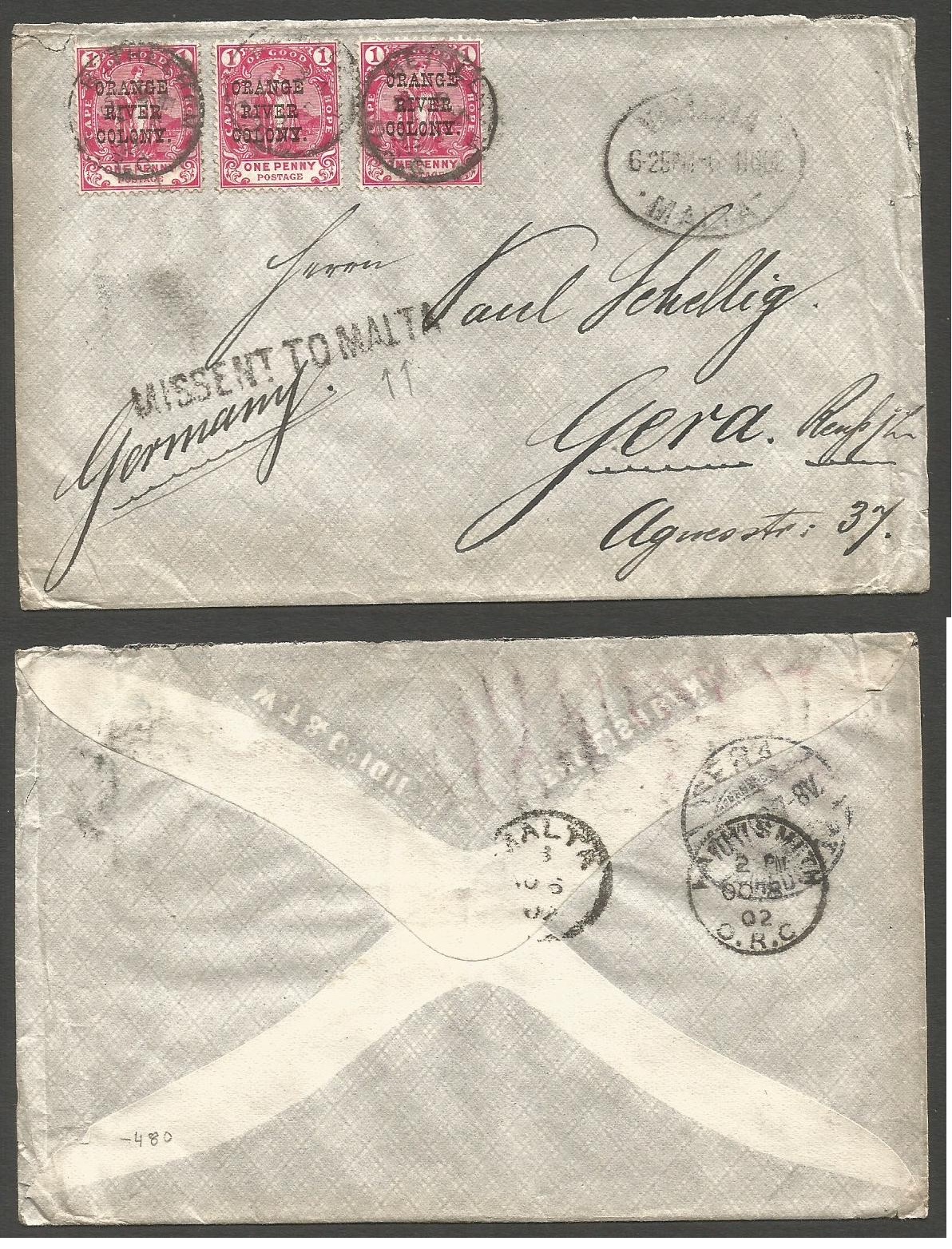 Lot 702 - south africa - Antonio Torres Auction #45: Worldwide Spring postal history Lot 702 - south africa - Antonio Torres Auction #45: Worldwide Spring postal history