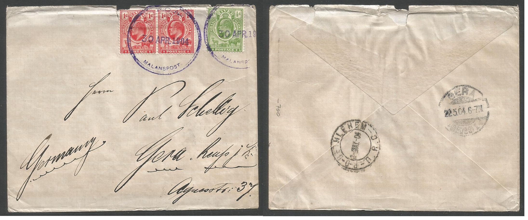 Lot 711 - south africa - Antonio Torres Auction #45: Worldwide Spring postal history Lot 711 - south africa - Antonio Torres Auction #45: Worldwide Spring postal history