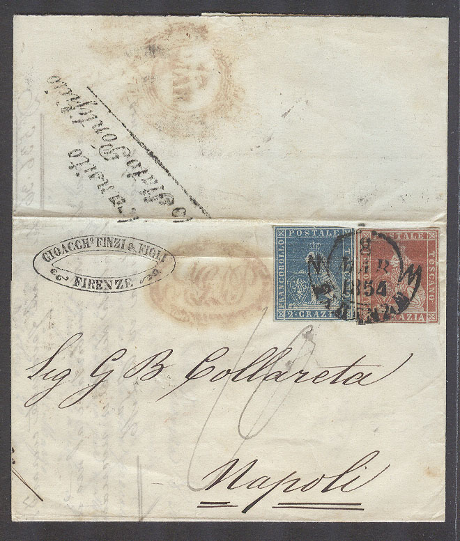 Lot 512 - italian states tuscany - Antonio Torres Auction #45: Worldwide Spring postal history Lot 512 - italian states tuscany - Antonio Torres Auction #45: Worldwide Spring postal history