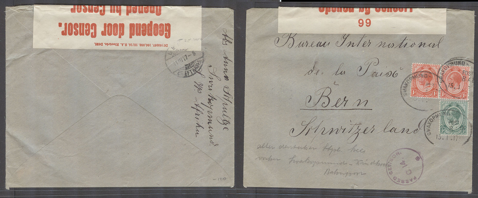 Lot 417 - british commonwealth swa - Antonio Torres Auction #45: Worldwide Spring postal history Lot 417 - british commonwealth swa - Antonio Torres Auction #45: Worldwide Spring postal history