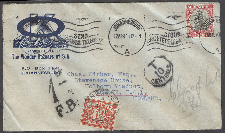 Lot 773 - south africa - Antonio Torres Auction #45: Worldwide Spring postal history Lot 773 - south africa - Antonio Torres Auction #45: Worldwide Spring postal history