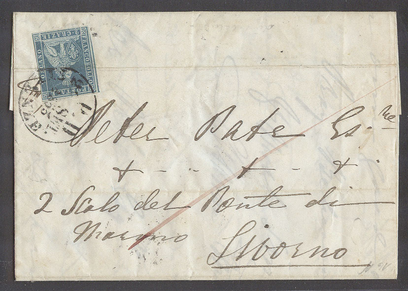 Lot 511 - italian states tuscany - Antonio Torres Auction #45: Worldwide Spring postal history Lot 511 - italian states tuscany - Antonio Torres Auction #45: Worldwide Spring postal history