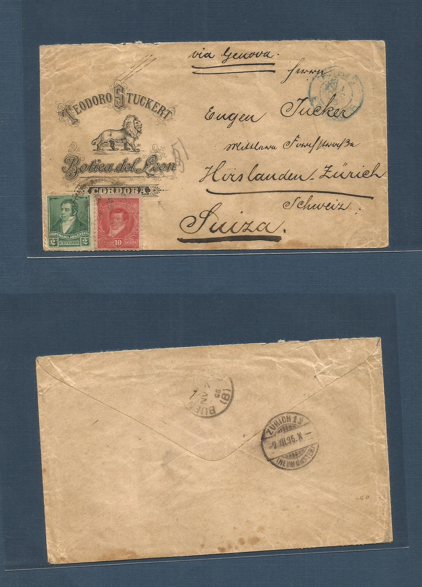 Lot 1041 - Argentina  -  Antonio Torres Worldwide February Postal History General & Selection Auction #60 | #61