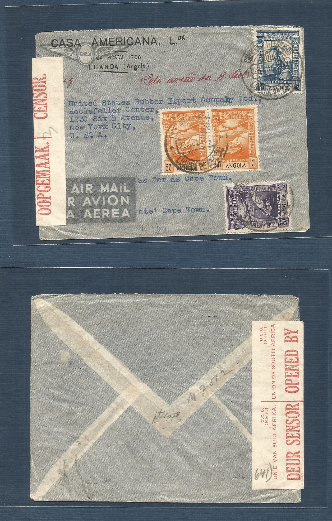 Lot 1575 - Portugal-Angola - Antonio Torres Worldwide February Postal History General & Selection Auction #60 | #61 Lot 1575 - Portugal-Angola - Antonio Torres Worldwide February Postal History General & Selection Auction #60 | #61