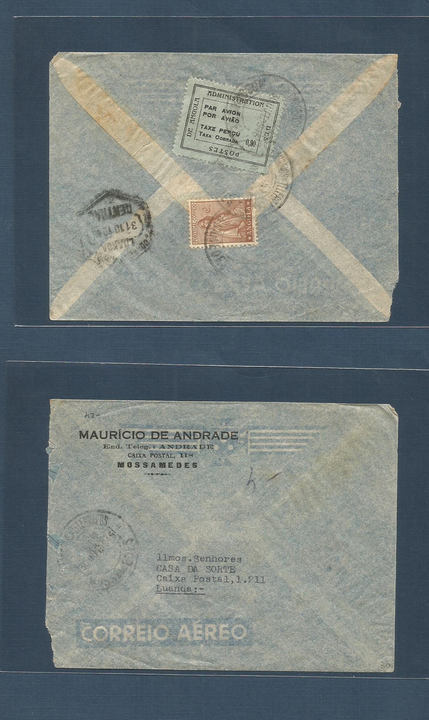 Lot 1578 - Portugal-Angola - Antonio Torres Worldwide February Postal History General & Selection Auction #60 | #61 Lot 1578 - Portugal-Angola - Antonio Torres Worldwide February Postal History General & Selection Auction #60 | #61