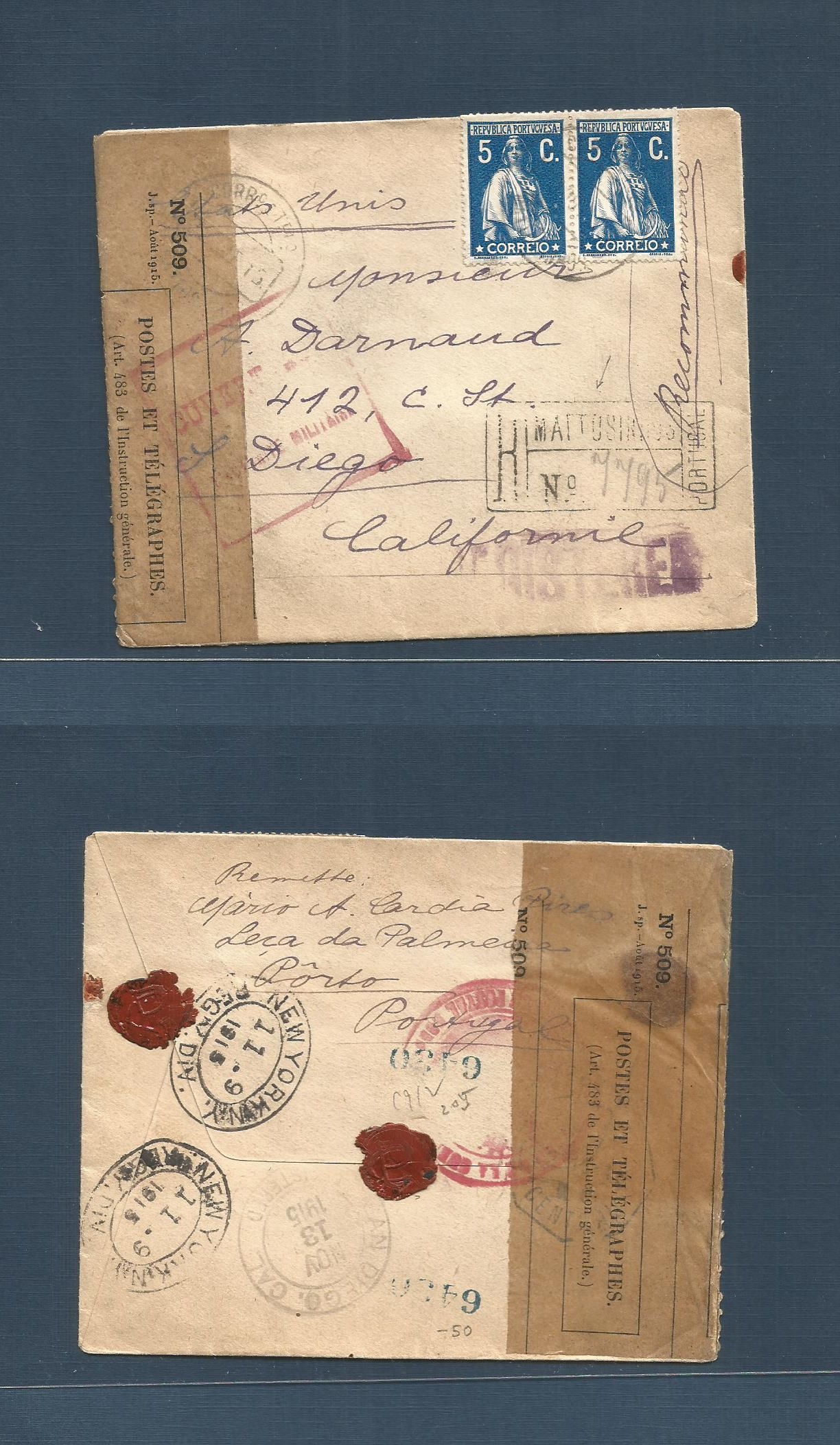 Lot 1542 - Portugal - Xx  -  Antonio Torres Worldwide February Postal History General & Selection Auction #60 | #61