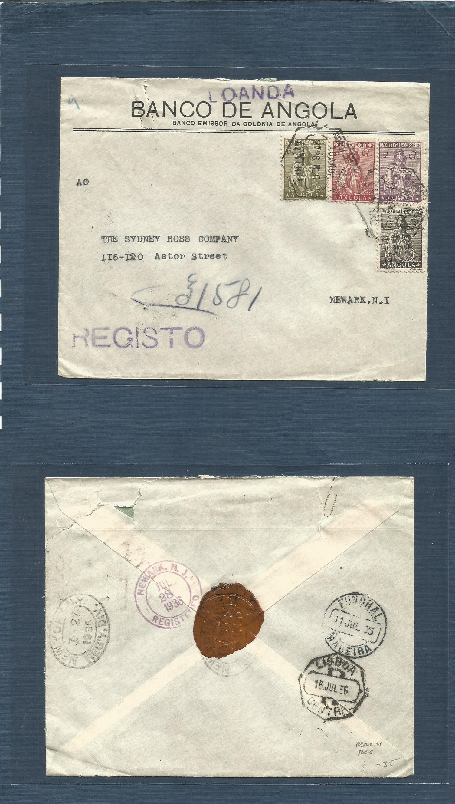 Lot 1572 - Portugal-Angola - Antonio Torres Worldwide February Postal History General & Selection Auction #60 | #61 Lot 1572 - Portugal-Angola - Antonio Torres Worldwide February Postal History General & Selection Auction #60 | #61