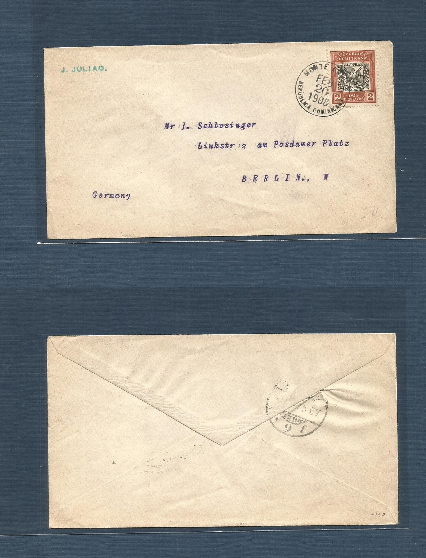 Lot 1174 - dominican rep - Antonio Torres Worldwide February Postal History General & Selection Auction #60 | #61 Lot 1174 - dominican rep - Antonio Torres Worldwide February Postal History General & Selection Auction #60 | #61