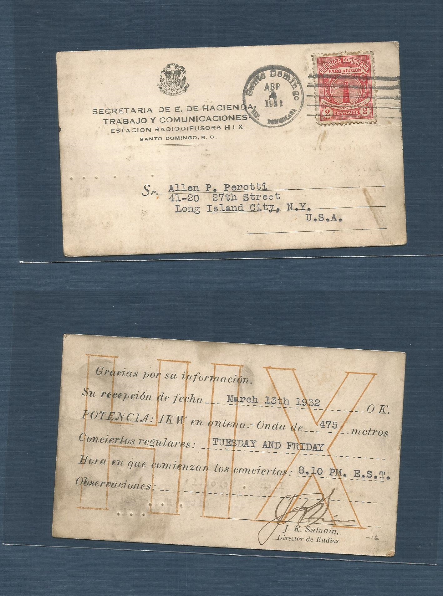 Lot 1216 - dominican rep - Antonio Torres Worldwide February Postal History General & Selection Auction #60 | #61 Lot 1216 - dominican rep - Antonio Torres Worldwide February Postal History General & Selection Auction #60 | #61