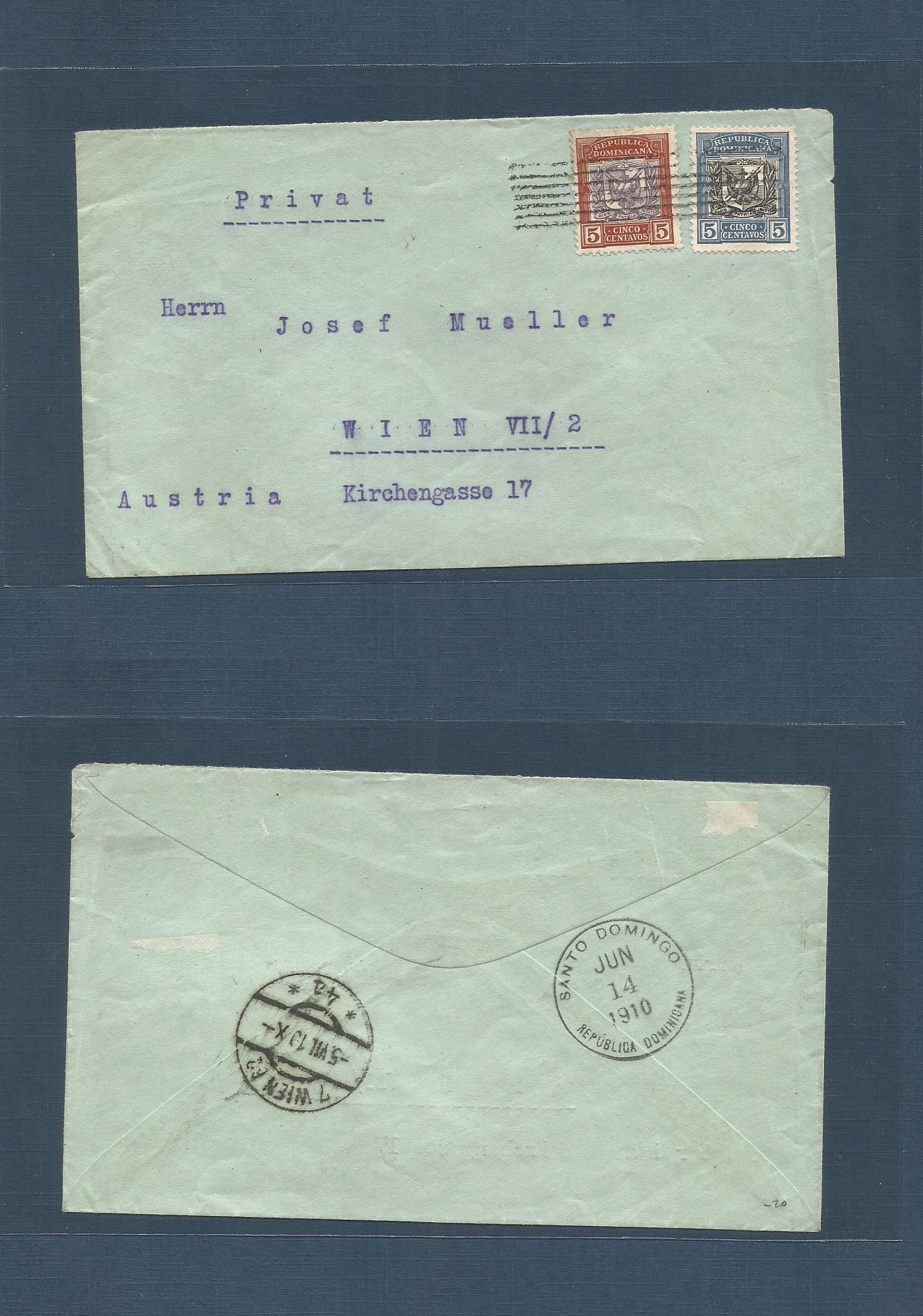 Lot 1178 - dominican rep - Antonio Torres Worldwide February Postal History General & Selection Auction #60 | #61 Lot 1178 - dominican rep - Antonio Torres Worldwide February Postal History General & Selection Auction #60 | #61