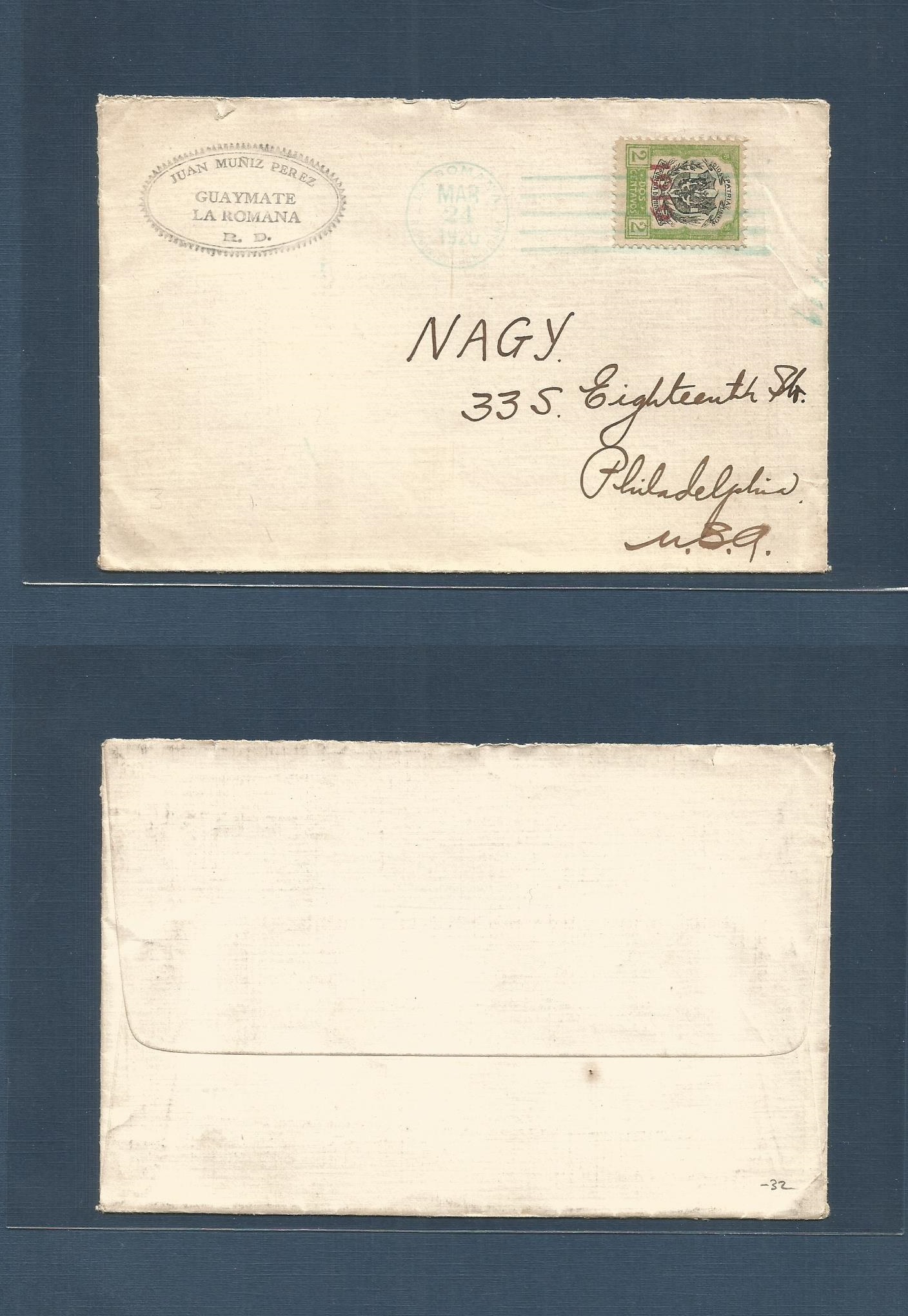 Lot 1196 - dominican rep - Antonio Torres Worldwide February Postal History General & Selection Auction #60 | #61 Lot 1196 - dominican rep - Antonio Torres Worldwide February Postal History General & Selection Auction #60 | #61