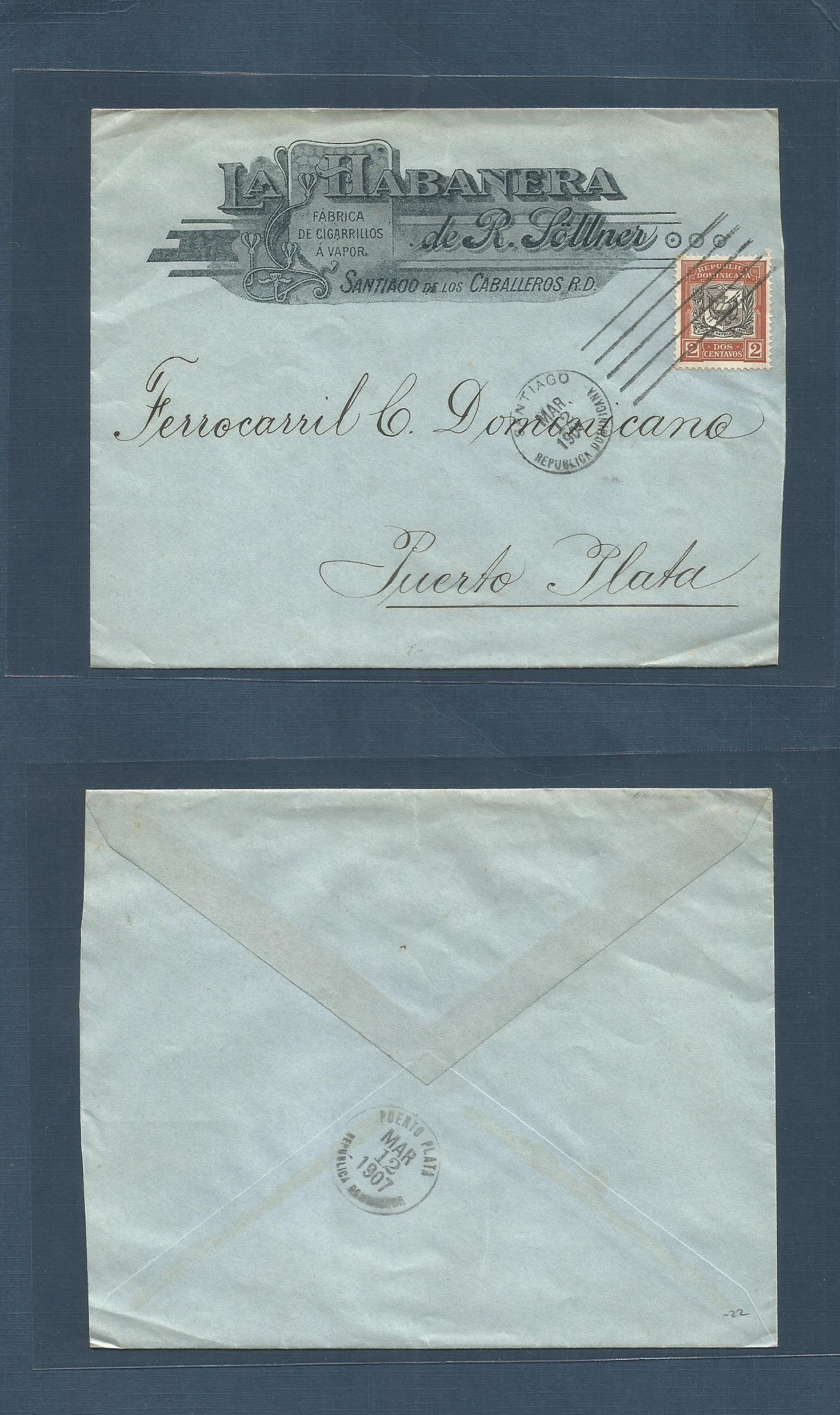 Lot 1170 - dominican rep - Antonio Torres Worldwide February Postal History General & Selection Auction #60 | #61 Lot 1170 - dominican rep - Antonio Torres Worldwide February Postal History General & Selection Auction #60 | #61