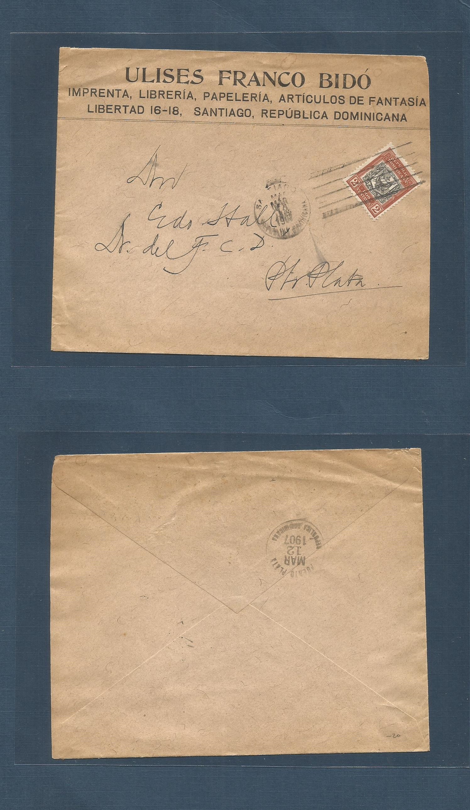 Lot 1171 - dominican rep - Antonio Torres Worldwide February Postal History General & Selection Auction #60 | #61 Lot 1171 - dominican rep - Antonio Torres Worldwide February Postal History General & Selection Auction #60 | #61