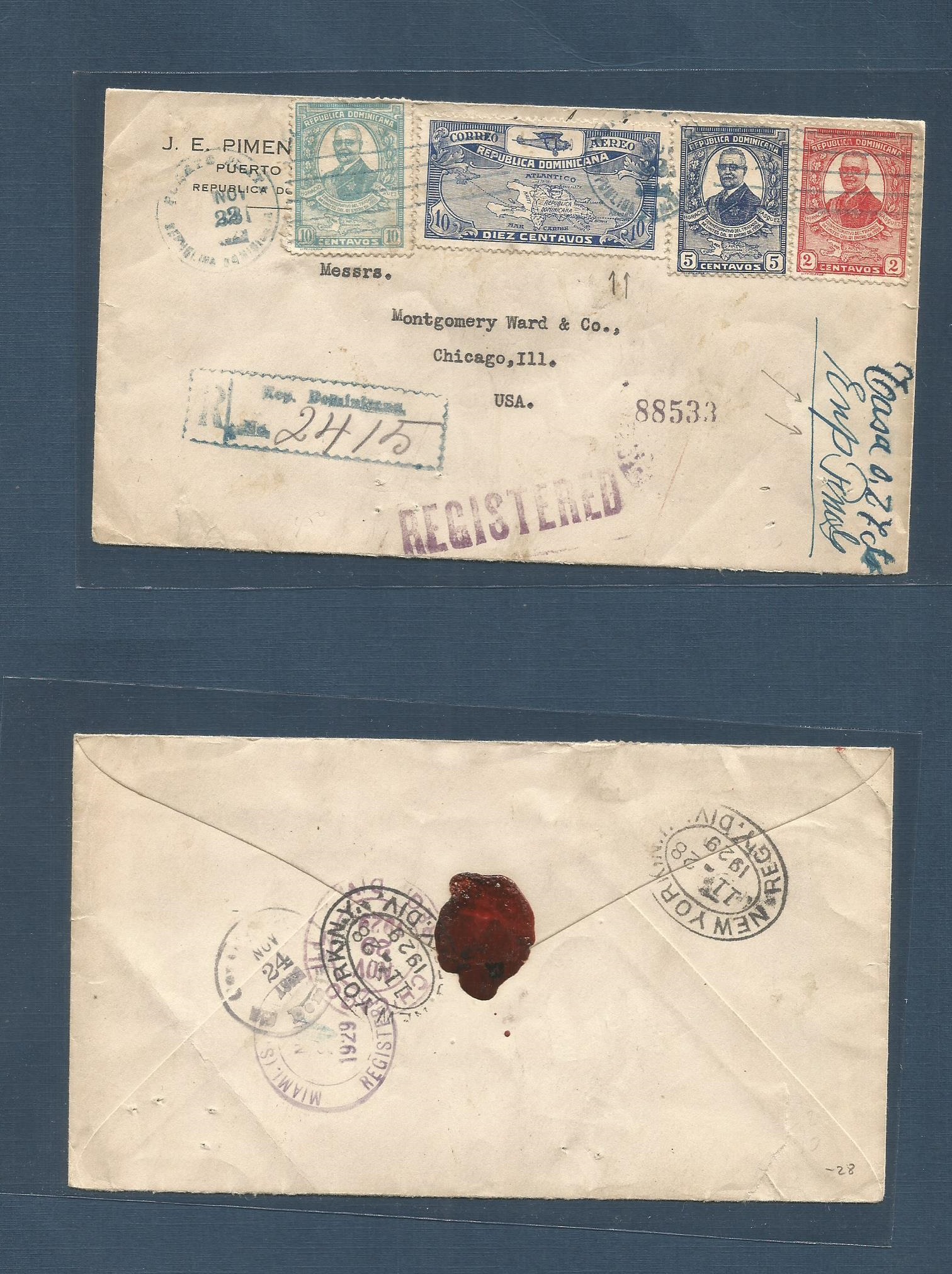 Lot 1207 - dominican rep - Antonio Torres Worldwide February Postal History General & Selection Auction #60 | #61 Lot 1207 - dominican rep - Antonio Torres Worldwide February Postal History General & Selection Auction #60 | #61