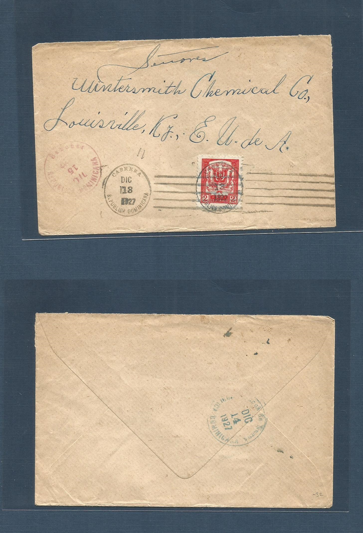 Lot 1205 - dominican rep - Antonio Torres Worldwide February Postal History General & Selection Auction #60 | #61 Lot 1205 - dominican rep - Antonio Torres Worldwide February Postal History General & Selection Auction #60 | #61