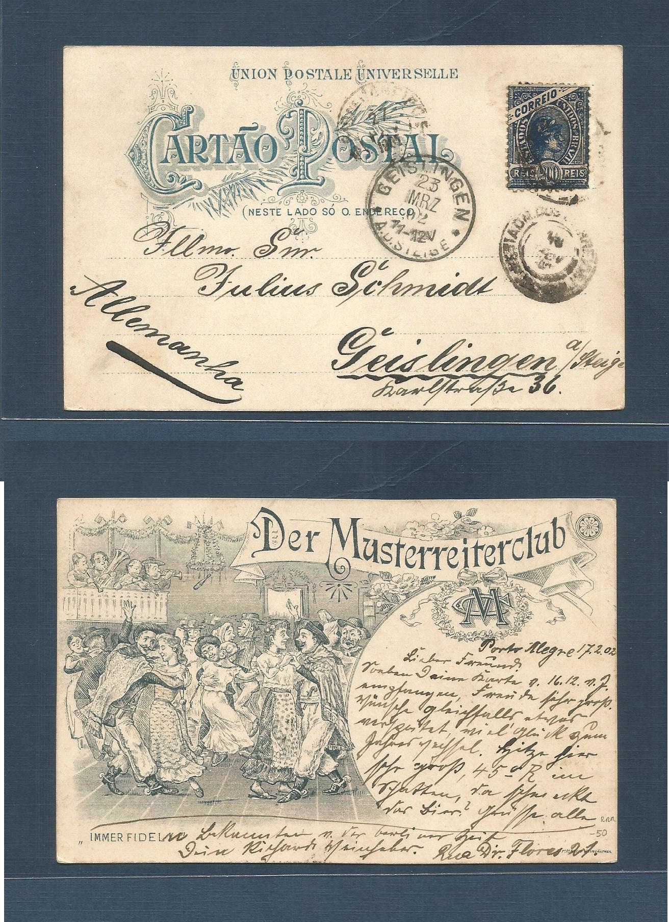Lot 1113 - Brazil - Xx  -  Antonio Torres Worldwide February Postal History General & Selection Auction #60 | #61
