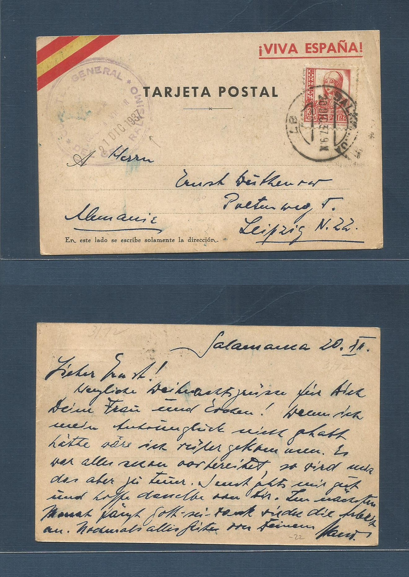 Lot 1707 - Bc - St. Thomas  -  Antonio Torres Worldwide February Postal History General & Selection Auction #60 | #61