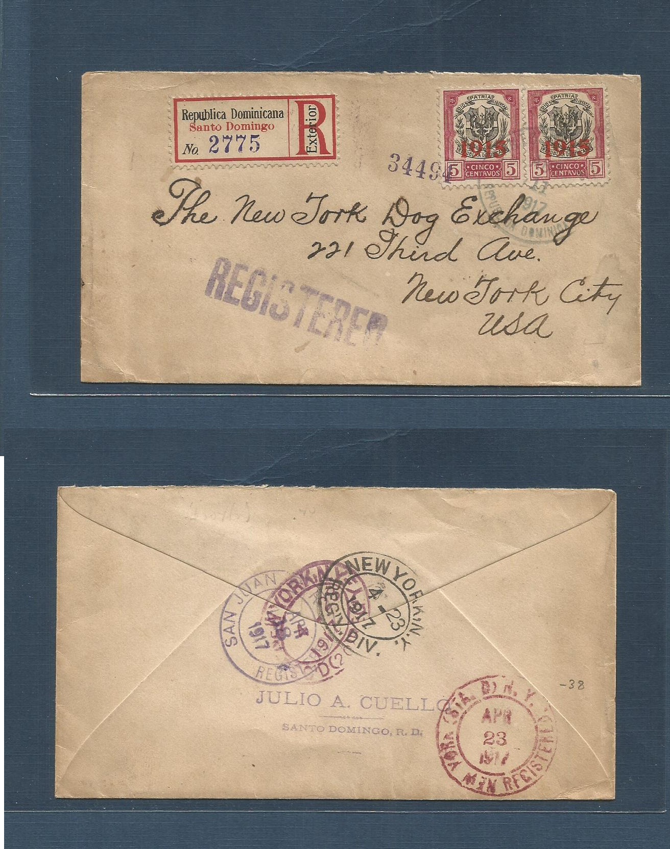 Lot 1191 - dominican rep - Antonio Torres Worldwide February Postal History General & Selection Auction #60 | #61 Lot 1191 - dominican rep - Antonio Torres Worldwide February Postal History General & Selection Auction #60 | #61