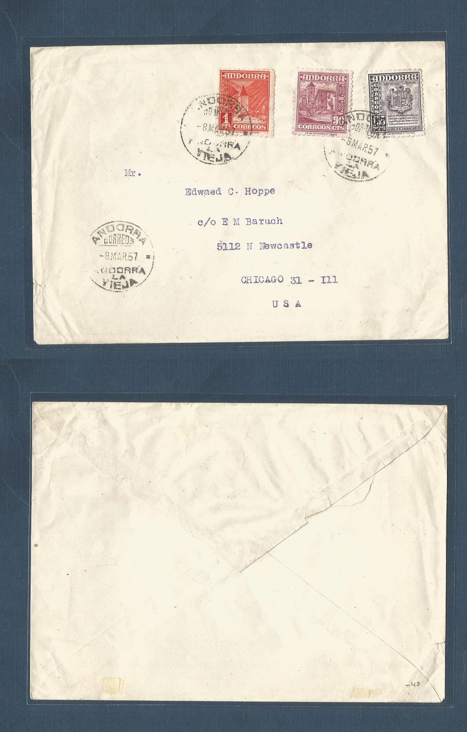 Lot 1028 - Andorra  -  Antonio Torres Worldwide February Postal History General & Selection Auction #60 | #61