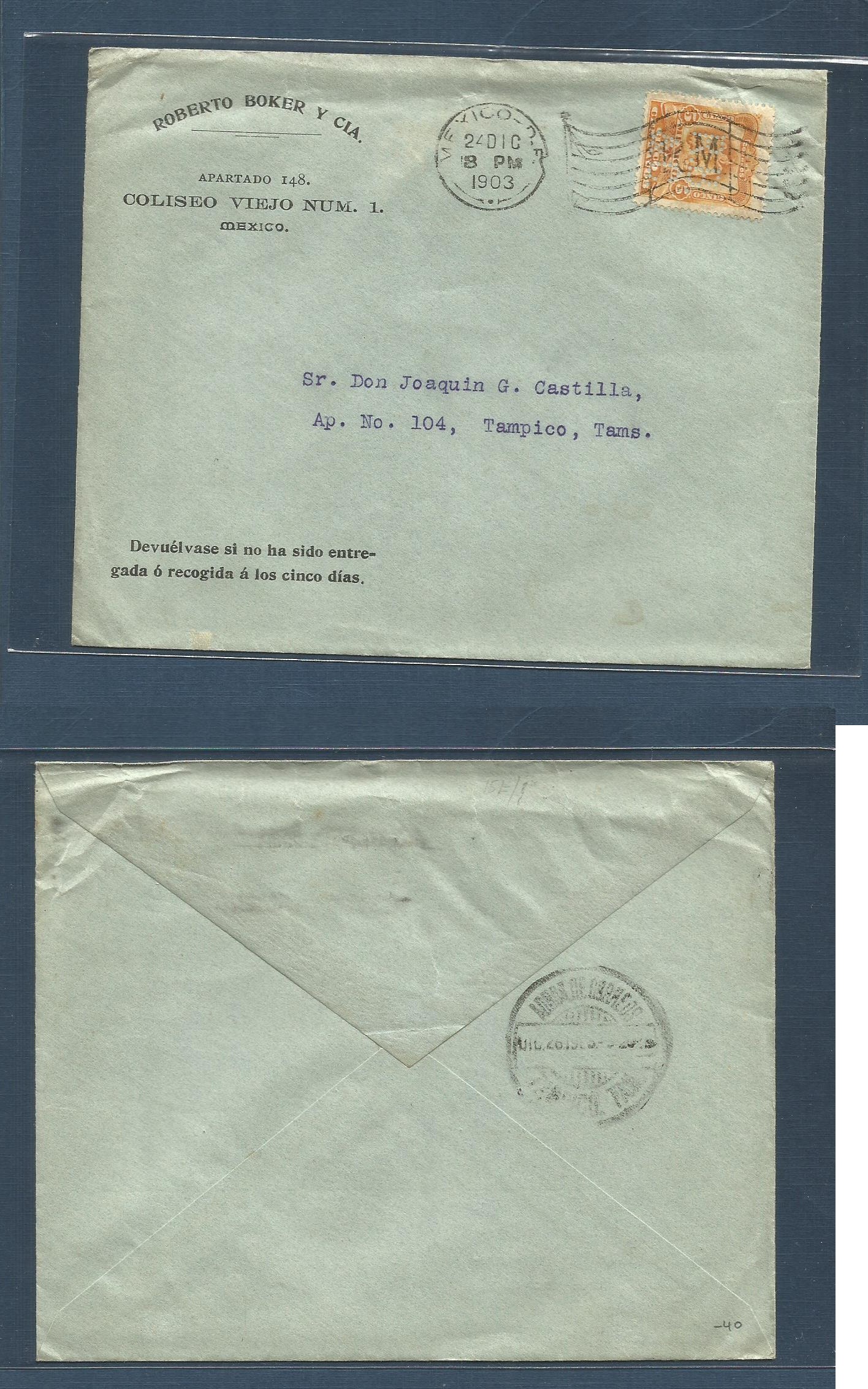 Lot 1482 - Mexico - Xx - Antonio Torres Worldwide February Postal History General & Selection Auction #60 | #61 Lot 1482 - Mexico - Xx - Antonio Torres Worldwide February Postal History General & Selection Auction #60 | #61
