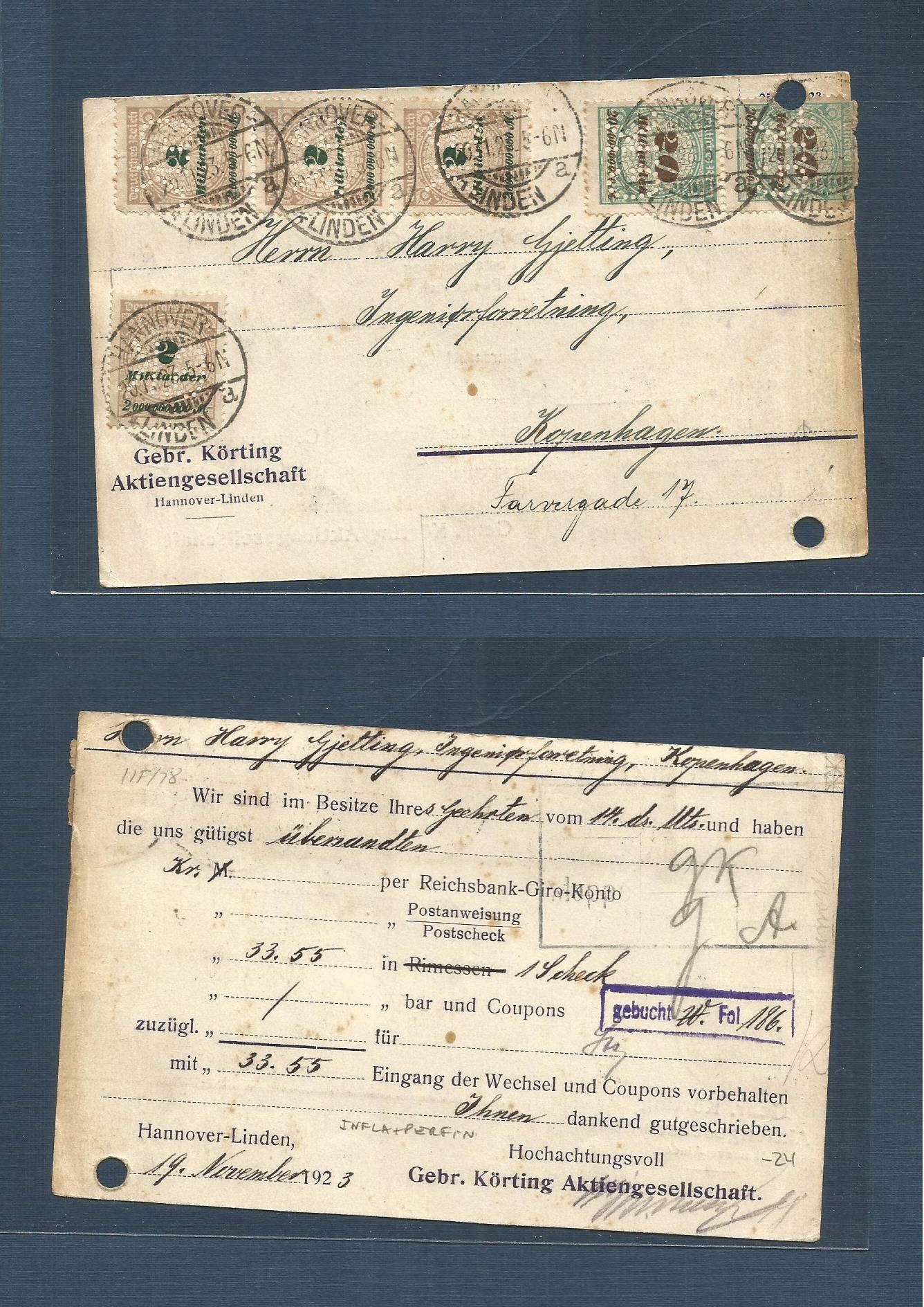 Lot 1291 - Germany - Xx  -  Antonio Torres Worldwide February Postal History General & Selection Auction #60 | #61