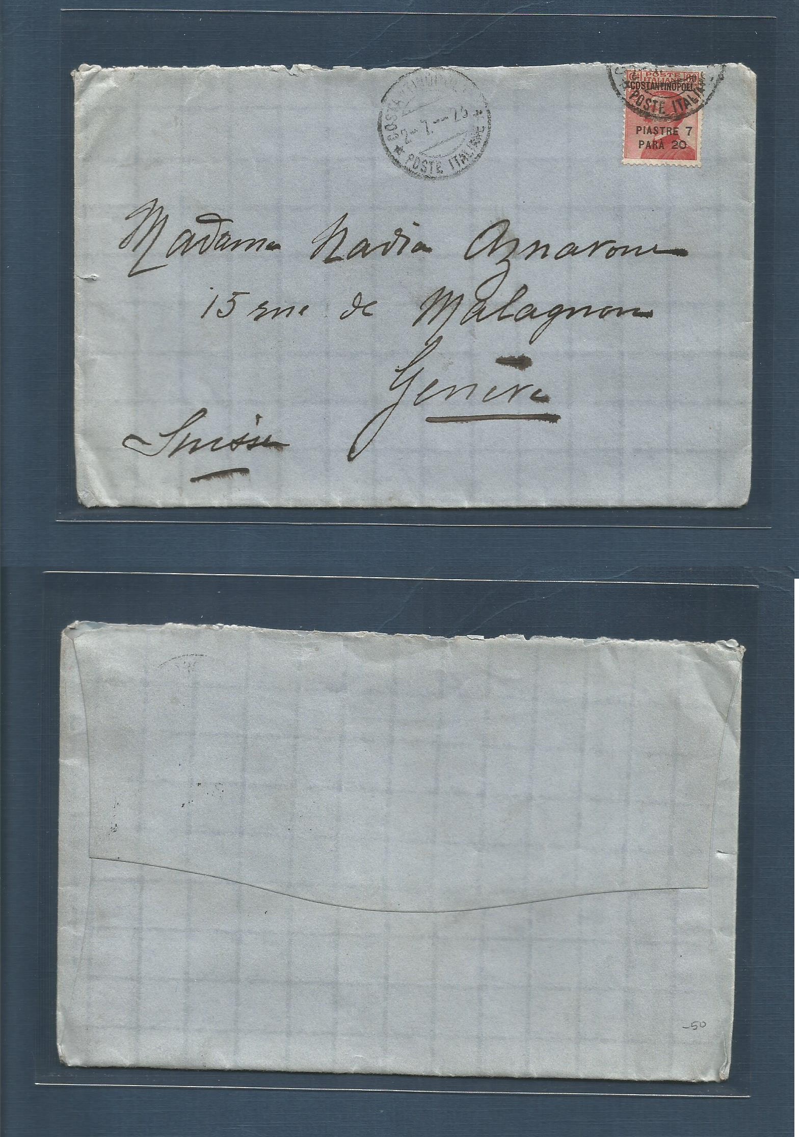 Lot 1466 - italian levant - Antonio Torres Worldwide February Postal History General & Selection Auction #60 | #61 Lot 1466 - italian levant - Antonio Torres Worldwide February Postal History General & Selection Auction #60 | #61