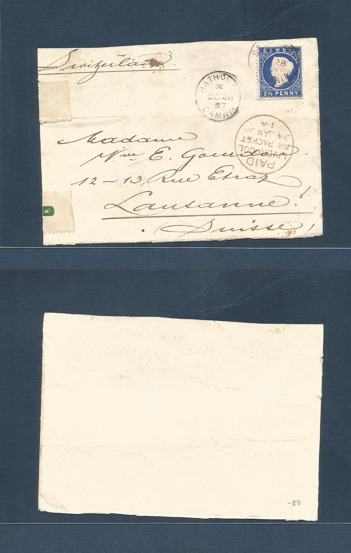 Lot 1374 - Bc - Gambia - Antonio Torres Worldwide February Postal History General & Selection Auction #60 | #61 Lot 1374 - Bc - Gambia - Antonio Torres Worldwide February Postal History General & Selection Auction #60 | #61