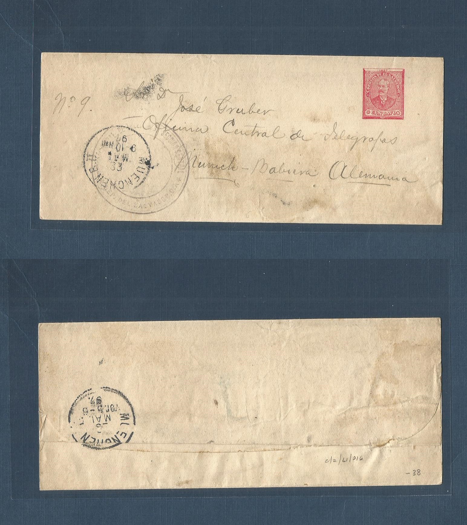Lot 1622 - Salvador, El  -  Antonio Torres Worldwide February Postal History General & Selection Auction #60 | #61