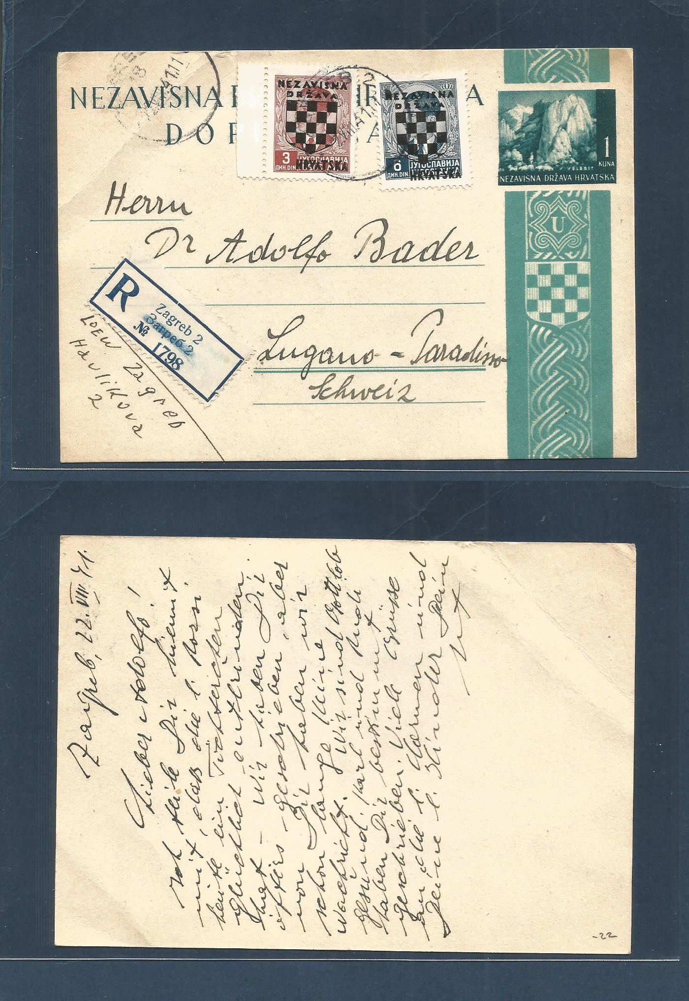 Lot 1153 - Croatia - Antonio Torres Worldwide February Postal History General & Selection Auction #60 | #61 Lot 1153 - Croatia - Antonio Torres Worldwide February Postal History General & Selection Auction #60 | #61