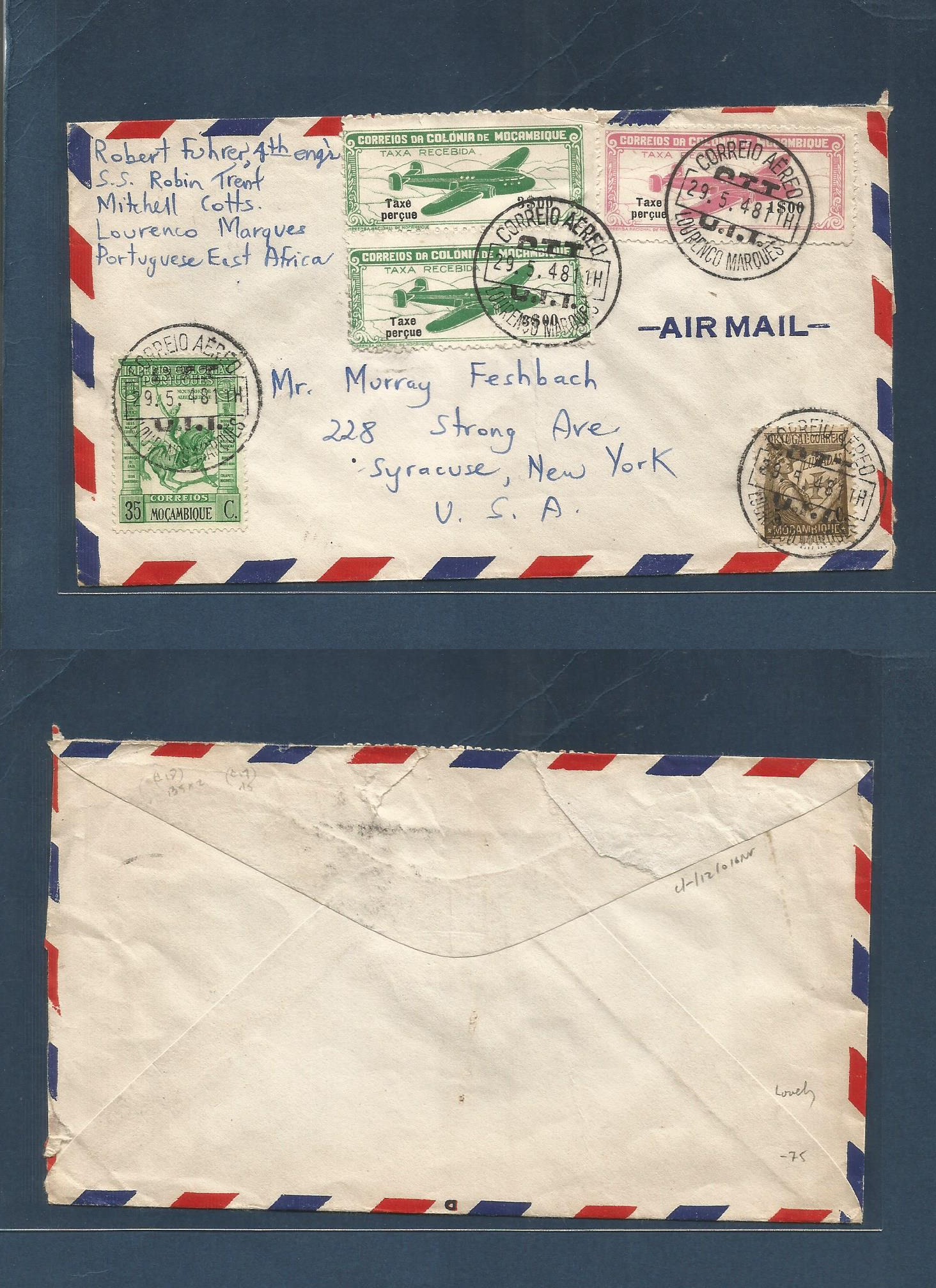 Lot 1598 - Portugal-Mozambique - Antonio Torres Worldwide February Postal History General & Selection Auction #60 | #61 Lot 1598 - Portugal-Mozambique - Antonio Torres Worldwide February Postal History General & Selection Auction #60 | #61