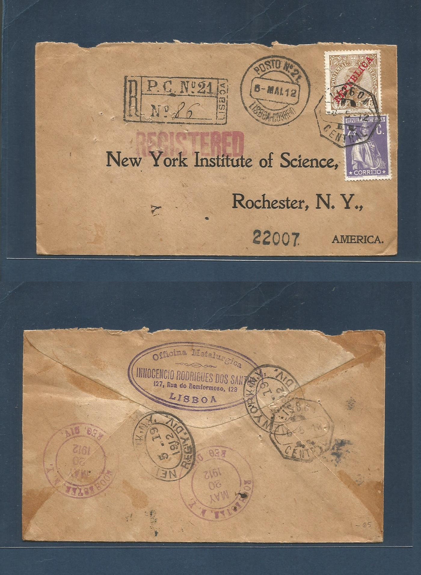 Lot 1538 - Portugal - Xx  -  Antonio Torres Worldwide February Postal History General & Selection Auction #60 | #61