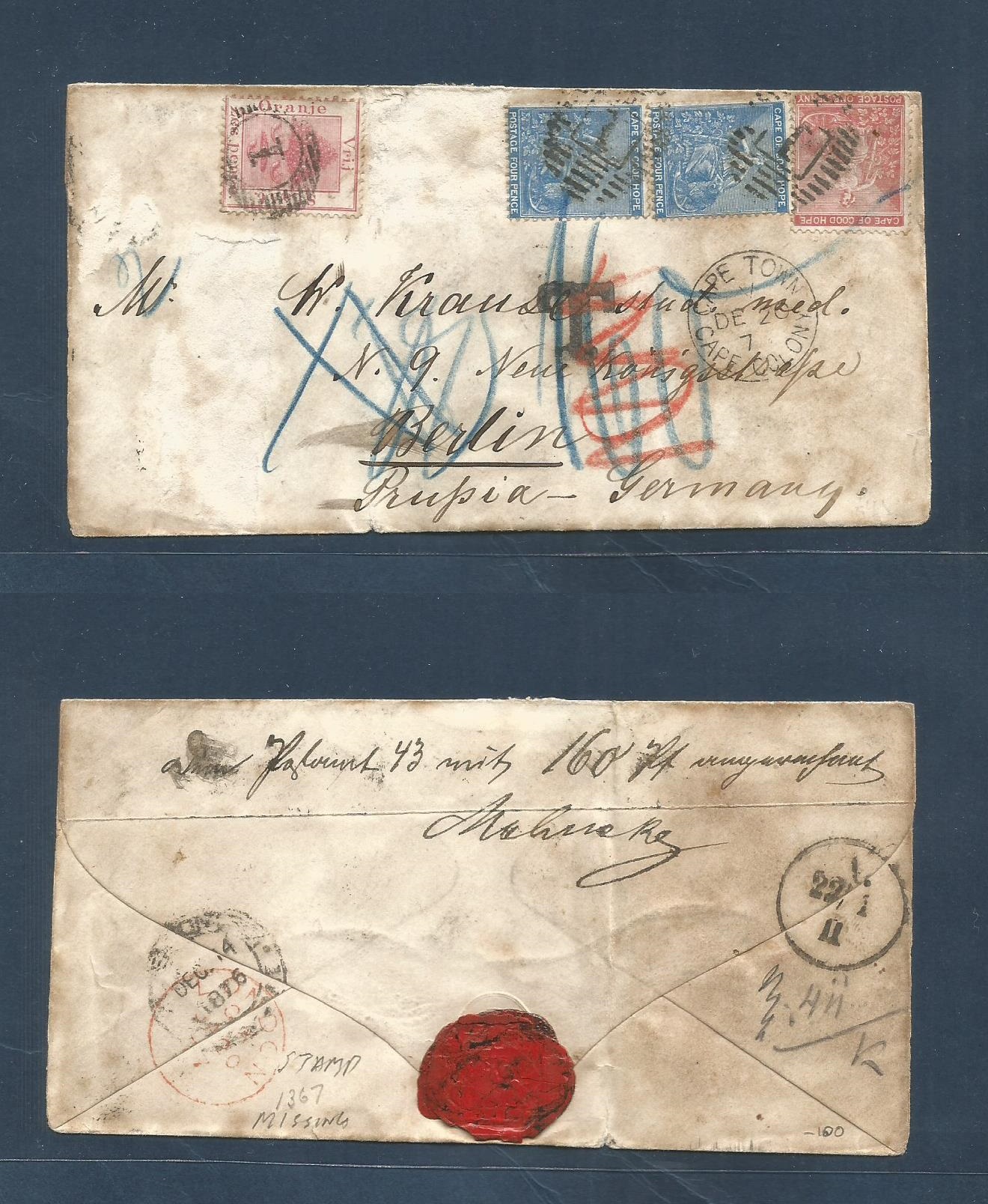 Lot 333 - south africa - Antonio Torres Worldwide February Postal History General & Selection Auction #60 | #61 Lot 333 - south africa - Antonio Torres Worldwide February Postal History General & Selection Auction #60 | #61