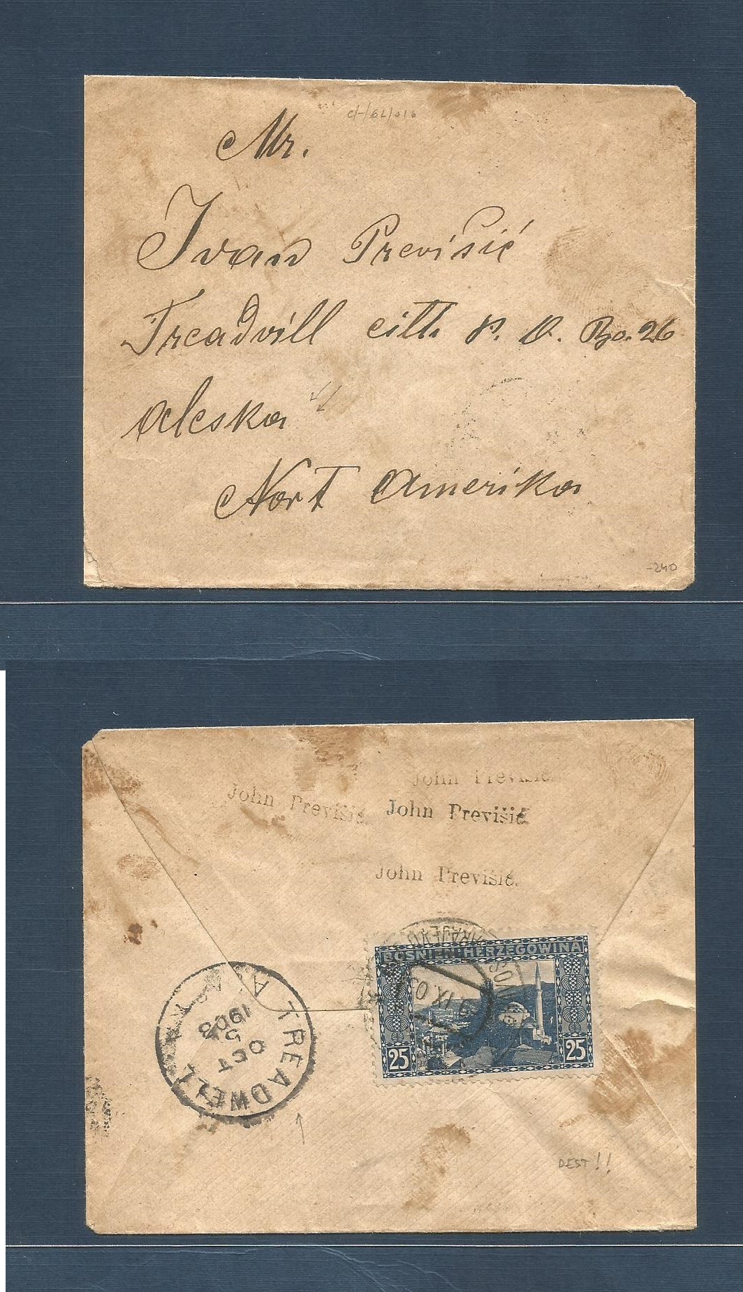 Lot 34 - bosnia  -  Antonio Torres Worldwide February Postal History General & Selection Auction #60 | #61